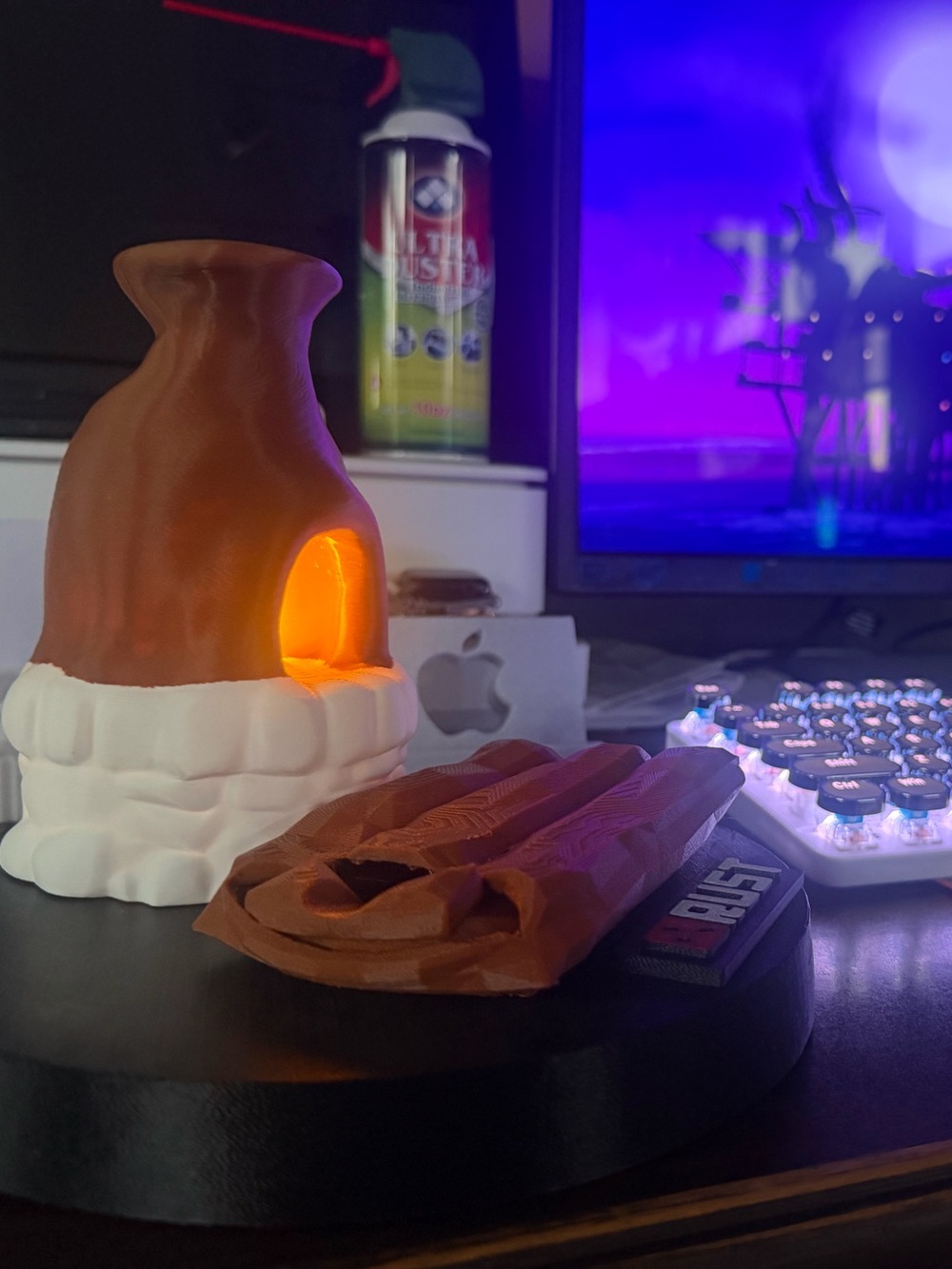 RUST furnace & sleeping bag desktop sculpture